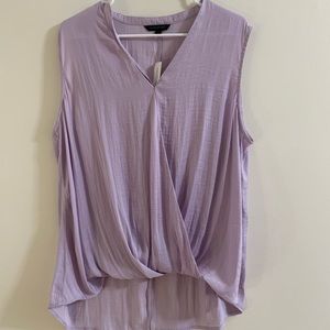 Lavender cap sleeve top